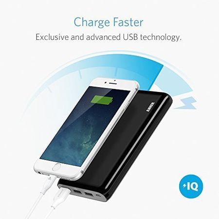 Anker Astro E7 26800mAh Ultra-High Capacity 3-Port 4A Compact Portable Charger External Battery Power Bank with PowerIQ Technology for iPhone, iPad, Nintendo Switch and More