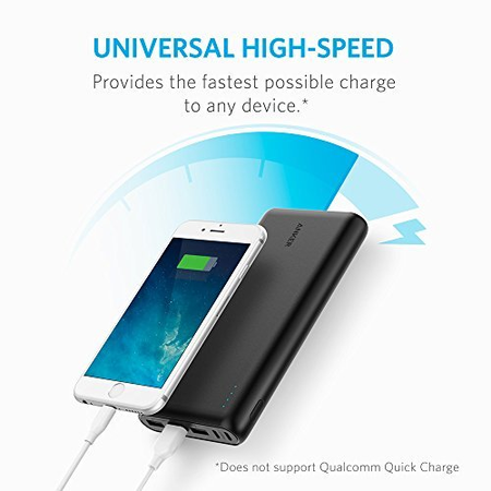 Anker PowerCore 26800 Portable Charger, 26800mAh External Battery with Dual Input Port and Double-Speed Recharging, 3 USB Ports for iPhone, iPad, Samsung Galaxy, Android and other Smart Devices