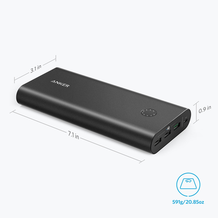 [Quick Charge] Anker PowerCore+ 26800 Premium Portable Charger with Qualcomm Quick Charge 3.0 (Aluminum 3-Port Ultra-High-Capacity External Battery) [Recharges 2X Faster]