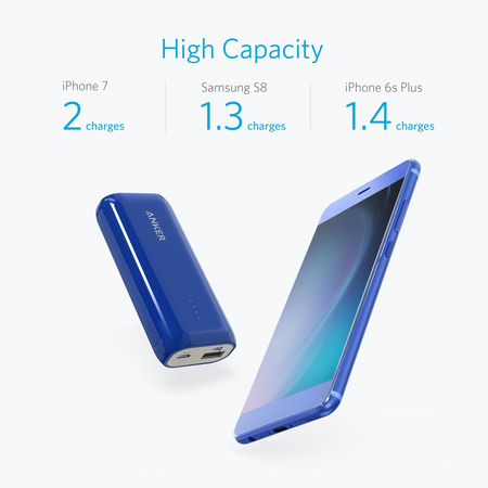 [Upgraded to 6700mAh] Anker Astro E1 Candy-Bar Sized Ultra Compact Portable Charger, External Battery Power Bank, with High-Speed Charging PowerIQ Technology