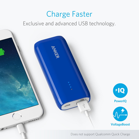 [Upgraded to 6700mAh] Anker Astro E1 Candy-Bar Sized Ultra Compact Portable Charger, External Battery Power Bank, with High-Speed Charging PowerIQ Technology
