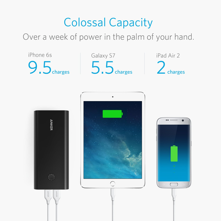 [Quick Charge] Anker PowerCore+ 26800 Premium Portable Charger with Qualcomm Quick Charge 3.0 (Aluminum 3-Port Ultra-High-Capacity External Battery) [Recharges 2X Faster]