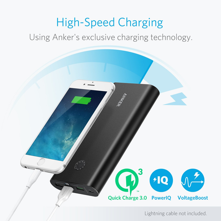 [Quick Charge] Anker PowerCore+ 26800 Premium Portable Charger with Qualcomm Quick Charge 3.0 (Aluminum 3-Port Ultra-High-Capacity External Battery) [Recharges 2X Faster]