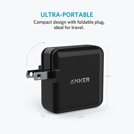 Quick Charge 3.0, Anker 18W USB Wall Charger (Quick Charge 2.0 Compatible) PowerPort+ 1 for Galaxy S7/S6/Edge/Plus, Note 5/4, LG G4, HTC One A9/M9, Nexus 6, iPhone, iPad and More