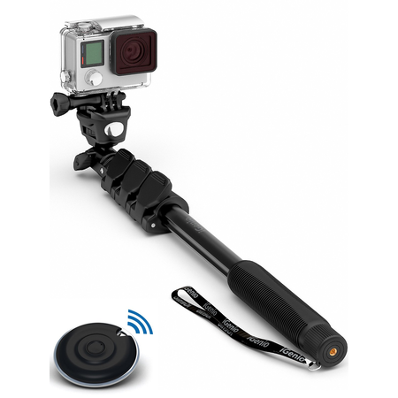 Professional 10-In-1 Monopod / Selfie Stick For GoPro Hero, iPhone, Samsung Galaxy, Digital Cameras With Bluetooth Remote Shutter (Cellphones Only)