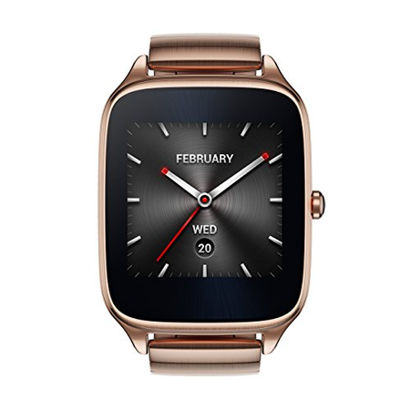 ASUS ZenWatch 2 Gold Metal 41mm Smart Watch with HyperCharge Battery, 1.63-inch AMOLED Gorilla Glass 3 TouchScreen, 4GB Storage, IP67 Water Resistant