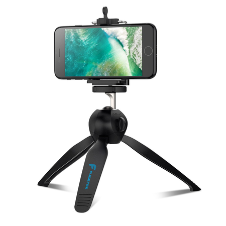 Premium Mini Tripod with phone mount, Fugetek Table Top stand for Gopro, Smartphones, Compact Cameras and DSLRs