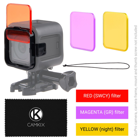 Watersports and Diving Bundle for GoPro HERO5 / 4 Session Camera including Modular Waterproof Telescopic Pole / Floating Hand Grip in one (6.7" to 15.7") and Diving Lens Filter Kit - Enhances Colors