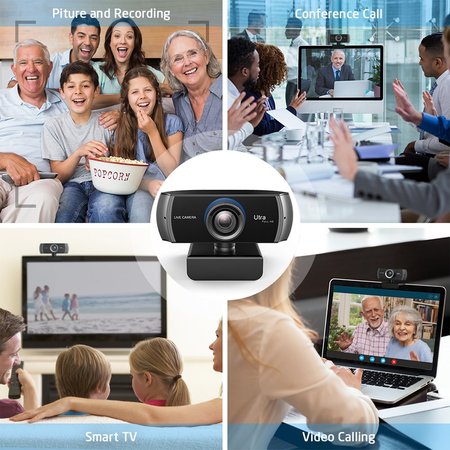 Full HD Webcam 1080P/1536P, Widescreen Video Calling and Recording, Digital Web Camera with Microphone, Stream Cam for PC, Laptops and Desktop