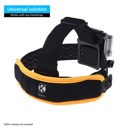 2in1 Floating Wrist Strap & Headstrap Floater - For GoPro Hero 6,5, Black, Session, Hero 4, Session, Black, Silver, Session, Hero+ LCD, 3+, 3 - Wrap to Wrist or Attach to a Headstrap (Headstrap Incl.)