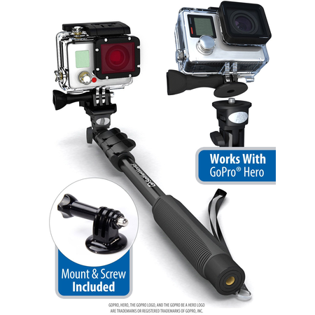 Professional 10-In-1 Monopod / Selfie Stick For GoPro Hero, iPhone, Samsung Galaxy, Digital Cameras With Bluetooth Remote Shutter (Cellphones Only)