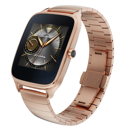 ASUS ZenWatch 2 Gold Metal 41mm Smart Watch with HyperCharge Battery, 1.63-inch AMOLED Gorilla Glass 3 TouchScreen, 4GB Storage, IP67 Water Resistant