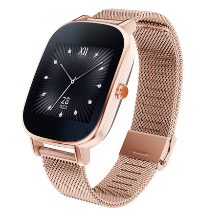 ASUS ZenWatch 2 Rose Gold 37mm Smart Watch with Quick Charge Battery, 4GB Storage, 1.45-inch AMOLED Gorilla Glass 3 TouchScreen, IP67 Water Resistant