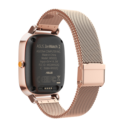 ASUS ZenWatch 2 Rose Gold 37mm Smart Watch with Quick Charge Battery, 4GB Storage, 1.45-inch AMOLED Gorilla Glass 3 TouchScreen, IP67 Water Resistant
