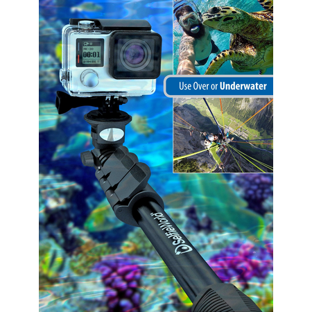 Professional 10-In-1 Monopod / Selfie Stick For GoPro Hero, iPhone, Samsung Galaxy, Digital Cameras With Bluetooth Remote Shutter (Cellphones Only)