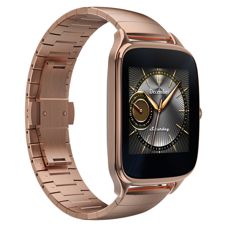 ASUS ZenWatch 2 Gold Metal 41mm Smart Watch with HyperCharge Battery, 1.63-inch AMOLED Gorilla Glass 3 TouchScreen, 4GB Storage, IP67 Water Resistant