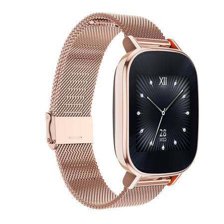 ASUS ZenWatch 2 Rose Gold 37mm Smart Watch with Quick Charge Battery, 4GB Storage, 1.45-inch AMOLED Gorilla Glass 3 TouchScreen, IP67 Water Resistant