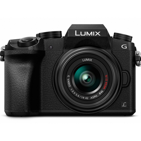 PANASONIC LUMIX G7 4K Mirrorless Camera, with 14-42mm MEGA O.I.S. Lens, 16 Megapixels, 3 Inch Touch LCD, DMC-G7KK (USA BLACK)