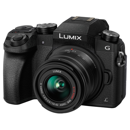 PANASONIC LUMIX G7 4K Mirrorless Camera, with 14-42mm MEGA O.I.S. Lens, 16 Megapixels, 3 Inch Touch LCD, DMC-G7KK (USA BLACK)