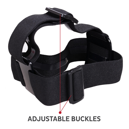 Head Strap Mount for GoPro Cameras - Headband Harness + Aluminum Thumbscrew - Fits ALL Go Pro Hero Models, HERO4, HERO3+ Black Edition, HERO3, HERO2, HERO1, HD & SJ4000 etc.