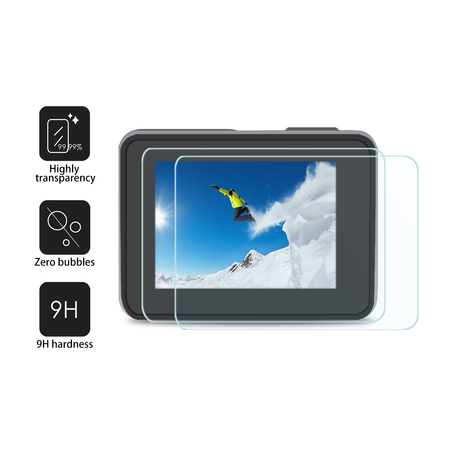 [2pcs] Deyard Ultra-Clear Tempered-Glass Screen and Lens Protector & Lens Cap Cover for GoPro Hero 5 Action Camera
