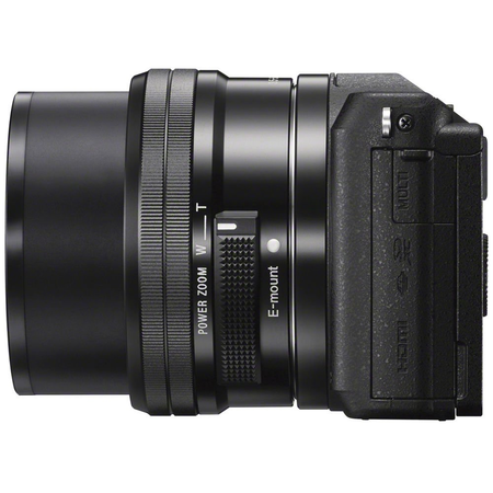 Sony Alpha a5100 HD 1080p Mirrorless Digital Camera Black + 16-50mm Lens Kit + 32GB Accessory Bundle + DSLR Photo Bag + Extra Battery + Wide Angle Lens + 2x Telephoto Lens + Flash + Remote + Tripod