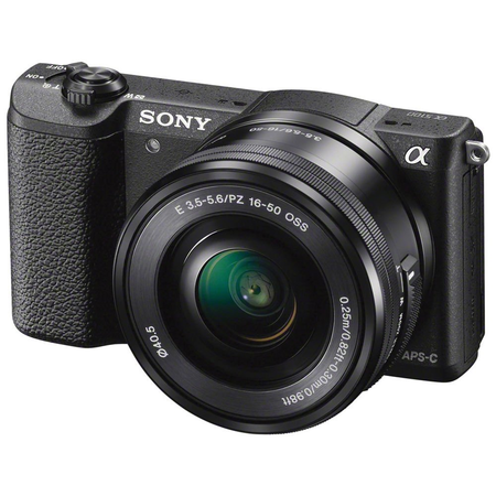 Sony Alpha a5100 HD 1080p Mirrorless Digital Camera Black + 16-50mm Lens Kit + 32GB Accessory Bundle + DSLR Photo Bag + Extra Battery + Wide Angle Lens + 2x Telephoto Lens + Flash + Remote + Tripod