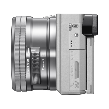 Sony Alpha a6300 Mirrorless Digital Camera with 3" LCD, SIlver (ILCE6300L/S) w/ 16-50 Lens