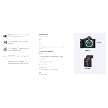 Sony Alpha a7II Mirrorless Digital Camera - Body Only