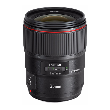Canon EF 35mm f/1.4L II USM Camera Lens with UltraViolet UV 72mm Filter & Sony 64GB SDXC Memory Card with Lens Accessory Bundle