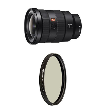 Sony SEL1635GM 16-35mm f/2.8-22 Zoom Camera Lens, Black  and Circular Polarizer Lens - 82 mm