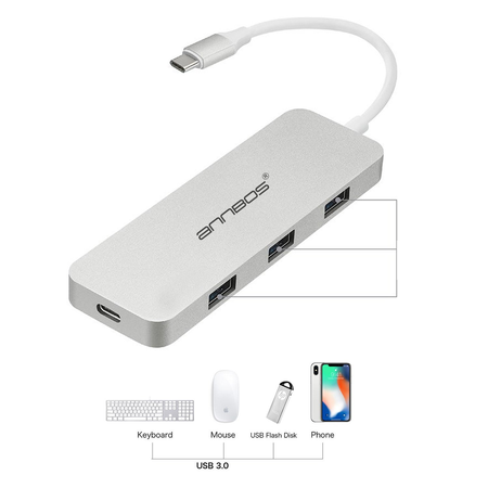 Cáp chuyển đổi đa năng USB-C Hub Type C 7 trong 1 cho Macbook hiệu ANNBOS - USA.