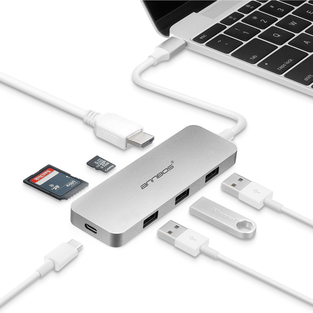 Cáp chuyển đổi đa năng USB-C Hub Type C 7 trong 1 cho Macbook hiệu ANNBOS - USA.