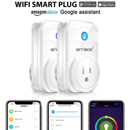 ANNBOS WiFi Outlet Smart Plug Compatible with Alexa, Google home