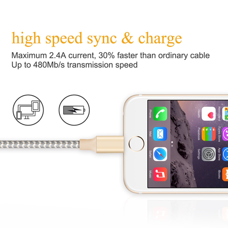 ​ANNBOS lightning usb charging cable