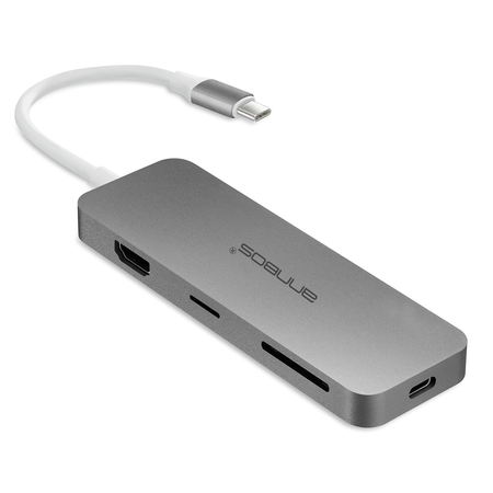 Cáp chuyển đổi đa năng USB-C Hub Type C 4 trong 1 cho MacBook Pro hiệu ANNBOS - USA.(Space Grey)