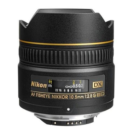 Nikon AF DX NIKKOR 10.5mm f/2.8G ED Fixed Zoom Fisheye Lens with Auto Focus for Nikon DSLR Cameras