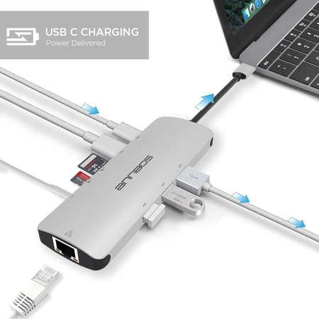 Cáp chuyển đổi đa năng USB-C Hub Type C 9 trong 1 cho Macbook hiệu ANNBOS - USA.