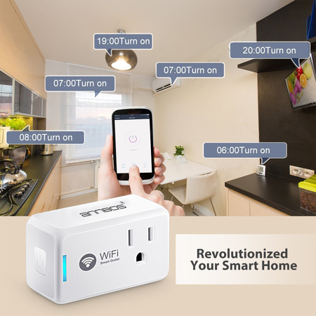 ANNBOS WiFi Outlet Smart Plug Compatible with Alexa, Google home
