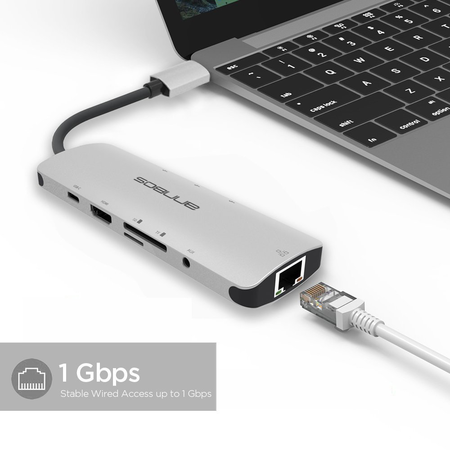 Cáp chuyển đổi đa năng USB-C Hub Type C 9 trong 1 cho Macbook hiệu ANNBOS - USA.