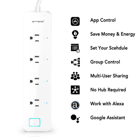 ANNBOS WiFi Outlet Smart Plug Compatible with Alexa, Google home