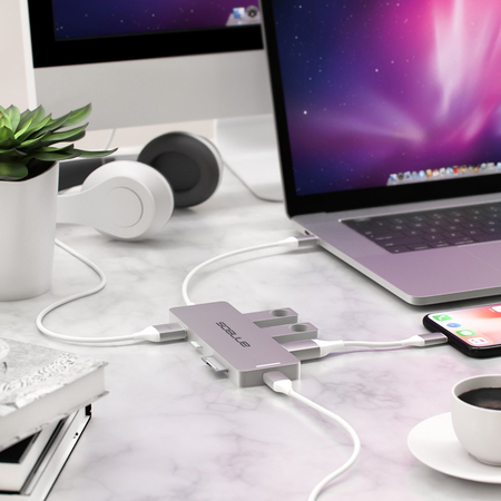 Cáp chuyển đổi đa năng USB-C Hub Type C 4 trong 1 cho MacBook Pro hiệu ANNBOS - USA.(Space Grey)