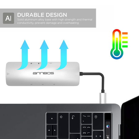 Cáp chuyển đổi đa năng USB-C Hub Type C 9 trong 1 cho Macbook hiệu ANNBOS - USA.