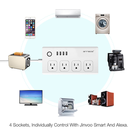 ANNBOS WiFi Outlet Smart Plug Compatible with Alexa, Google home