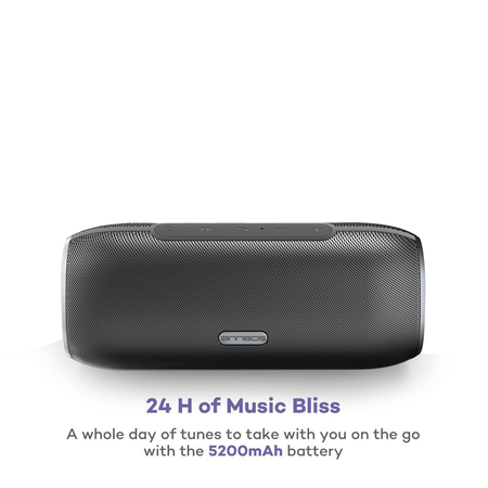 24 Hours of Musical Bliss: Put the entertainment duties confidently into VAVA’s hands and enjoy up to 24 hours of music or podcasts with the big 5200mAh battery IPX5 Splash Proof Build: Defy light rain, sand, splashes, and dust with an extra resilient and waterproof build and take the speaker with you outdoors on all adventures Pulsating, Rich Bass: Spoil yourself with the best, bass-rich version of your music with the 2 side facing passive subwoofers Triangular Prism Design: Lay the speaker steadily on either of its three sides or even place it in a cup holder thanks to its portable build State of the Art User-Friendliness: Easy and clear Bluetooth 4.2 operation plus built-in microphone for hands-free calling; possibility for 3.5mm Aux connection; supporting A2DP, AVRCP, HSP, and HF 24 H of Musical Bliss A whole day full of your best playlists and favorite tunes to take with you on the go and blast out loud. Put the entertainment duties confidently into VAVA’s hands and enjoy up to 24 hours of music or podcasts with the big rechargeable 5200mAh battery – ideal for indoor and outdoor use.  IPX5 Splash Proof Build Finally a loud speaker that can keep up with your adventures! Thanks to its IPX5 splash proof build and resistance against dust, defying the weather will become an exploring expedition that is accompanied by your favorite tunes. Note: Cannot be partially or fully submerged into water or sand.  Pulsating, Rich Bass Spoil yourself with the best, bass-rich version of your music. 2 passive subwoofers which are side facing literally show you how pulsating the bass can be. Perfectly accompanies get-togethers, camping trips, pool parties, or BBQ feasts with loud and clear sound and get the party started.  Triangular Prism Design Triple benefit from the perfectly geometrical design: stable placement thanks to its flat surfaces, stylish addition to your environment, and an even and holistic sound distribution. Furthermore, the portable build even fits in a cup holder and can be taken with you wherever you go.  State of the Art User-Friendliness Operation made easy with the intuitively designed buttons for confusion-free volume adjustment, track change, and play / pause control. With the microphone that is directly incorporated into the speaker you can operate phone calls uninterruptedly and completely hands-free!