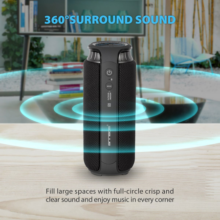 ANNBOS Bluetooth Wireless Speakers 20W Strong Bass 360 Degree Surround HD Sound Built-in Mic Touch & Rotate Control