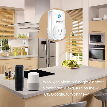 ANNBOS WiFi Outlet Smart Plug Compatible with Alexa, Google home