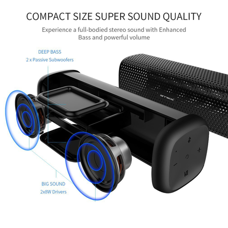 ANNBOS Waterproof Bluetooth Outdoor Wireless Speaker Built-In Microphone