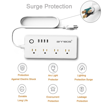 ANNBOS WiFi Outlet Smart Plug Compatible with Alexa, Google home