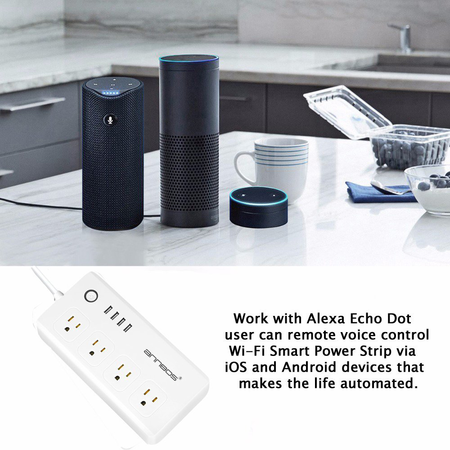 ANNBOS WiFi Outlet Smart Plug Compatible with Alexa, Google home